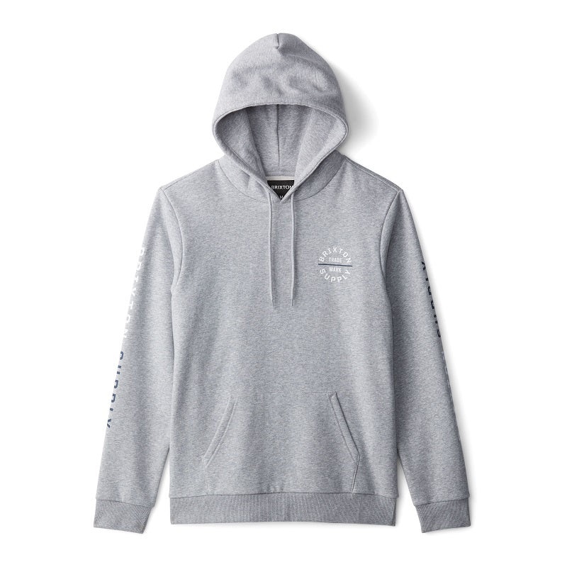 Brixton Oath VI Hoodie – Heather Grey/White/ Navy