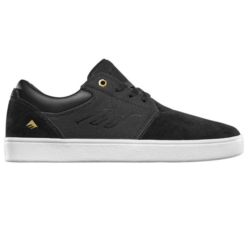 Emerica Alcove CC Skate Shoes – Black/White/Gold