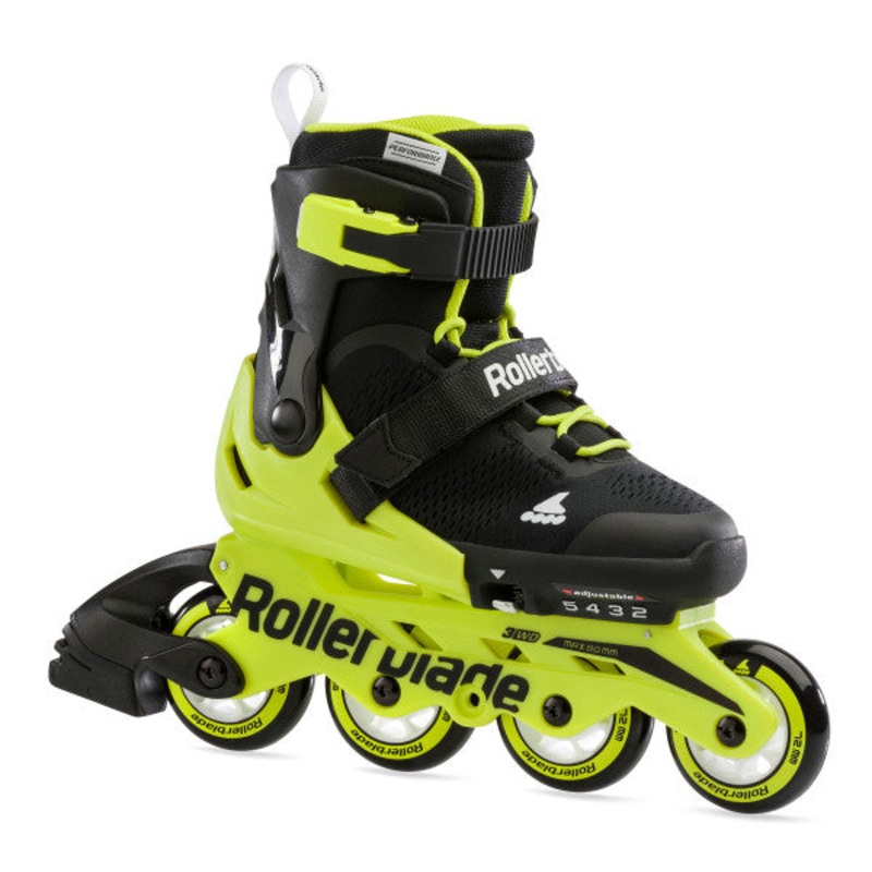 Rollerblade Microblade Adjustable Kids Skates – Black/Neon Yellow