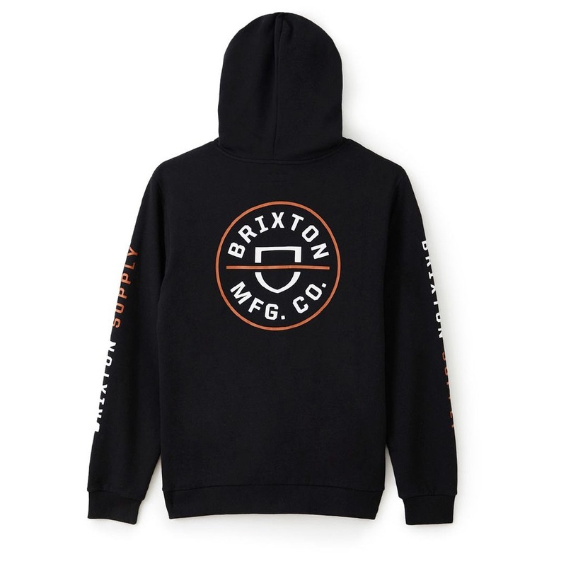 Brixton Crest Hoodie – Black|S|M|L|XL