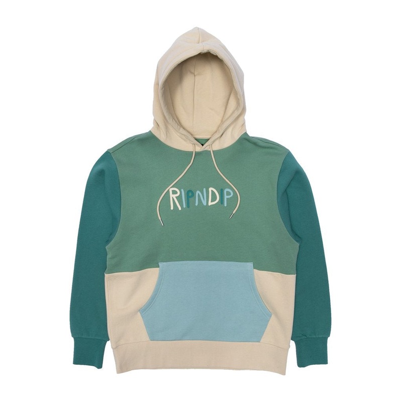 RIPNDIP Colour Block Rubber Logo Hoodie – Multi