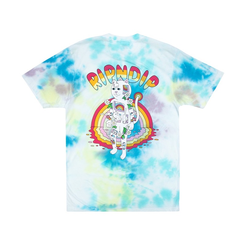 RIPNDIP Out Of The Box T-Shirt – Blue/ Yellow Tie Dye