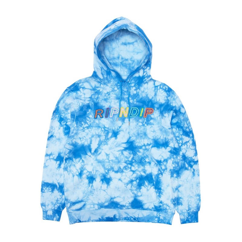 RIPNDIP Prisma Hoodie – Blue Lightning Wash