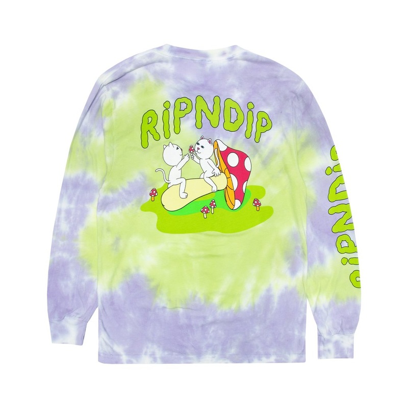 RIPNDIP Sharing Is Caring Long Sleeve T – Neon/Lavender Dye