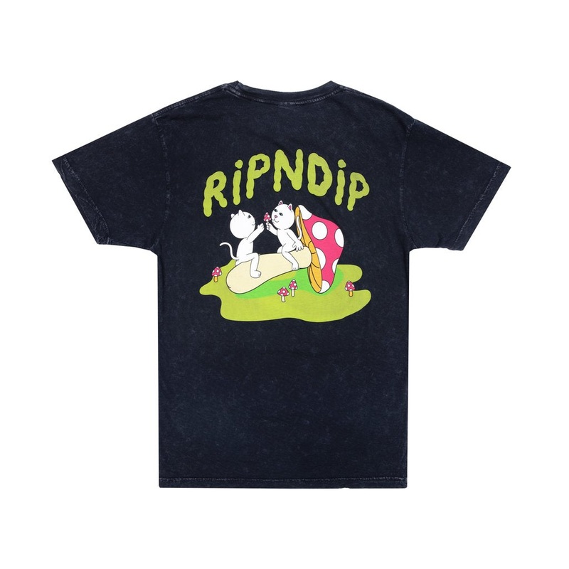 RIPNDIP Sharing is Caring T-Shirt – Black Mineral Wash