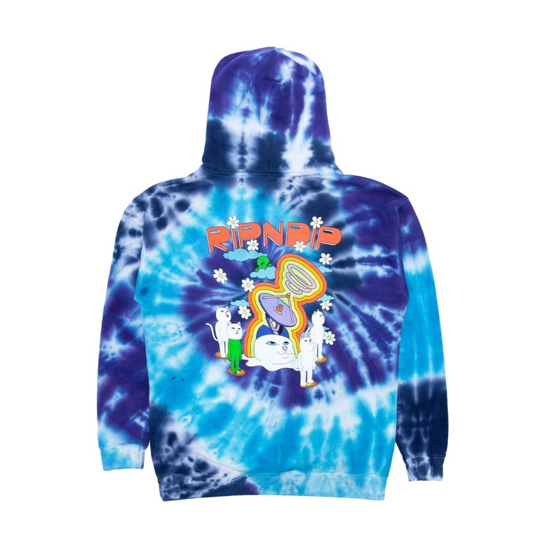 RIPNDIP Stellar Hoodie – Purple & Blue Spiral Dye
