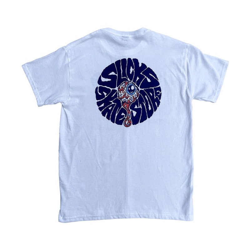 Slick’s Skate Store Eyeball T-Shirt – White
