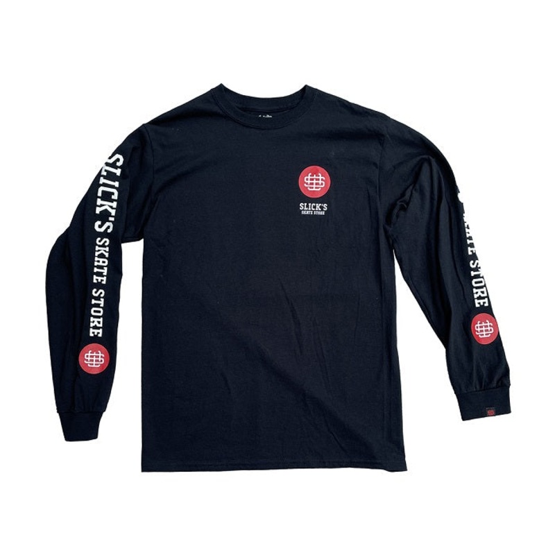 Slick’s Skate Store Monogram Long Sleeve T Shirt – Black