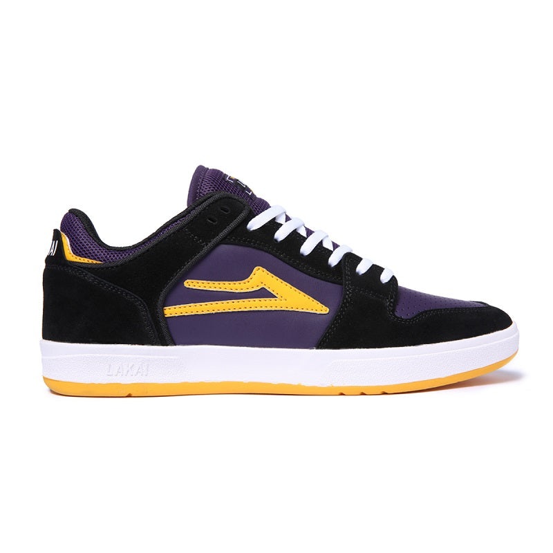 Lakai Telford Low Skate Shoes – Black/Grape Suede