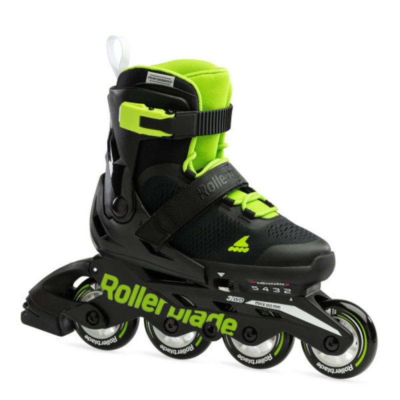 Rollerblade Microblade Adjustable Kids Skates – Black/Green