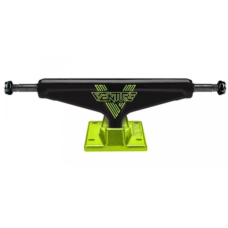 Venture Arcade Low Skateboard Trucks Black/Lime – 5.0