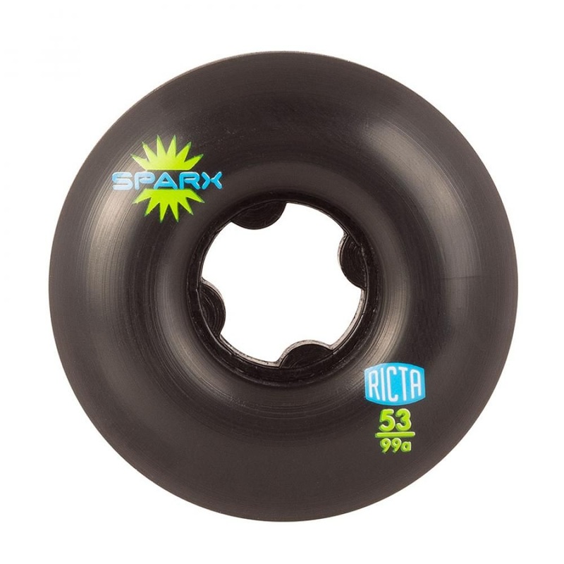 Ricta Sparx Black Skateboard Wheels – 53mm 99a