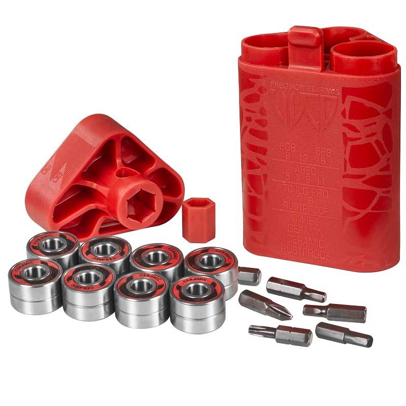 Wicked ILQ 9 Pro Bearings – 16 Pack With Tool Kit