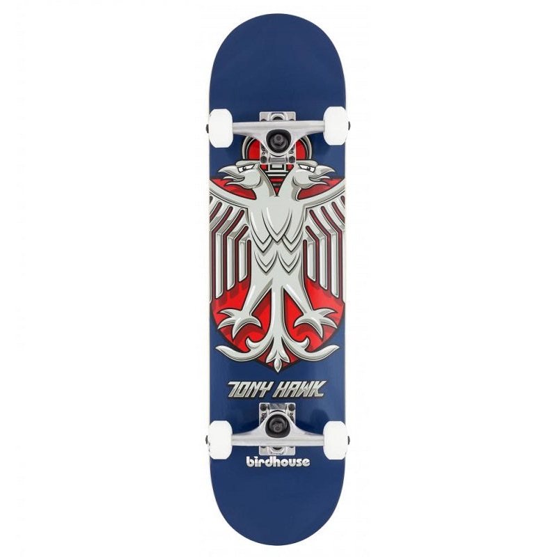 Birdhouse Stage 1 Hawk Shield Blue Skateboard – 8.0