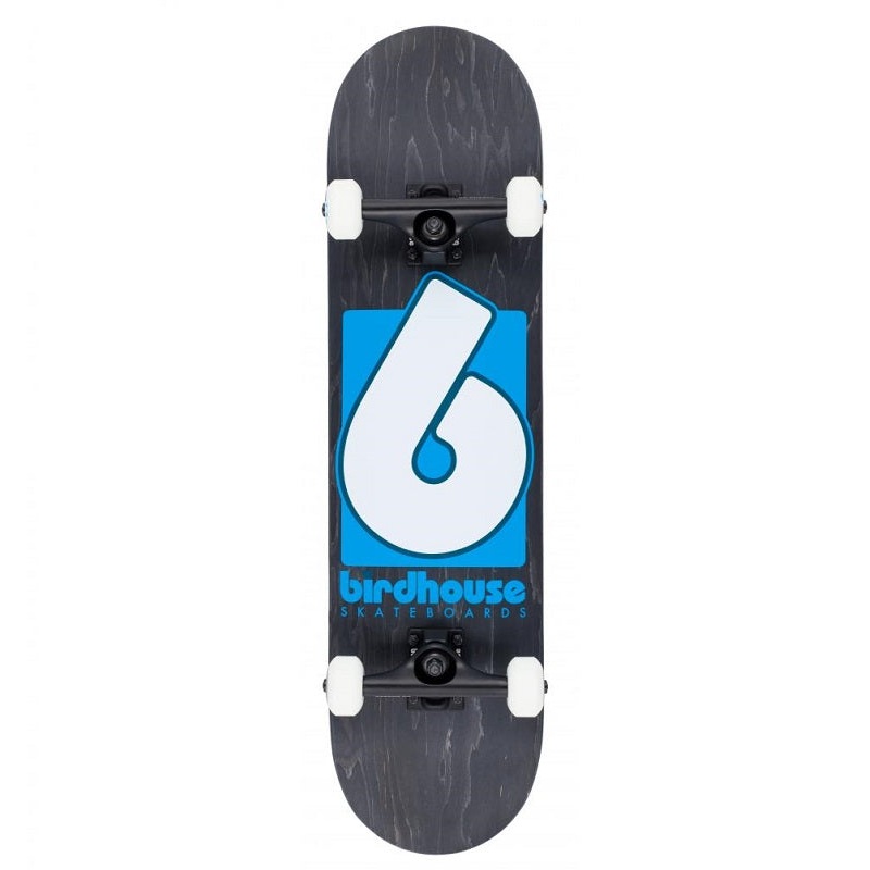 Birdhouse Stage 3 B Logo Black/Blue Skateboard – 8.0