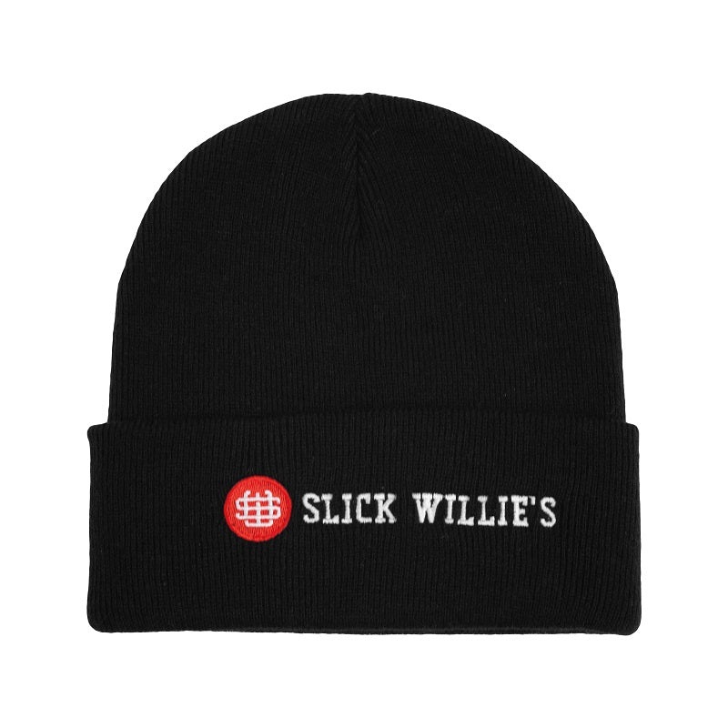Slick’s Skate Store Logo Beanie – Black