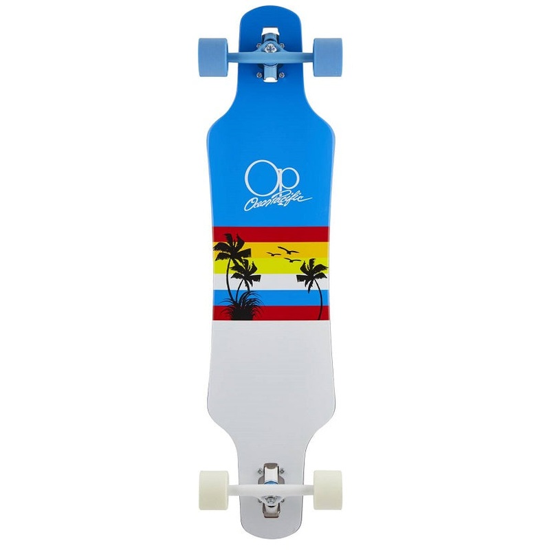 Ocean Pacific Sunset Drop Through Blue and White Longboard – 39