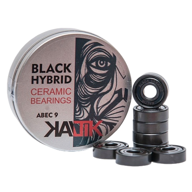 Kaltik Black Ceramic Hybrid Bearings – Set of 8