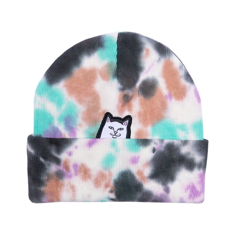RIPNDIP Lord Nermal Beanie – Black & Mint Tie Dye