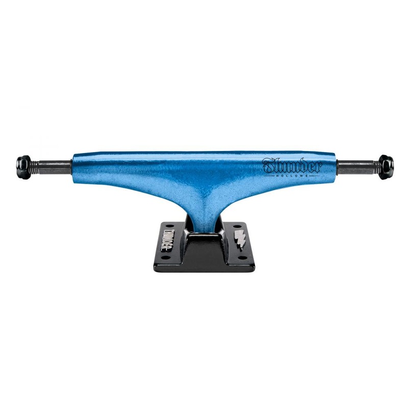 Thunder H Lights Metallic Script Blue Skateboard Trucks – 149