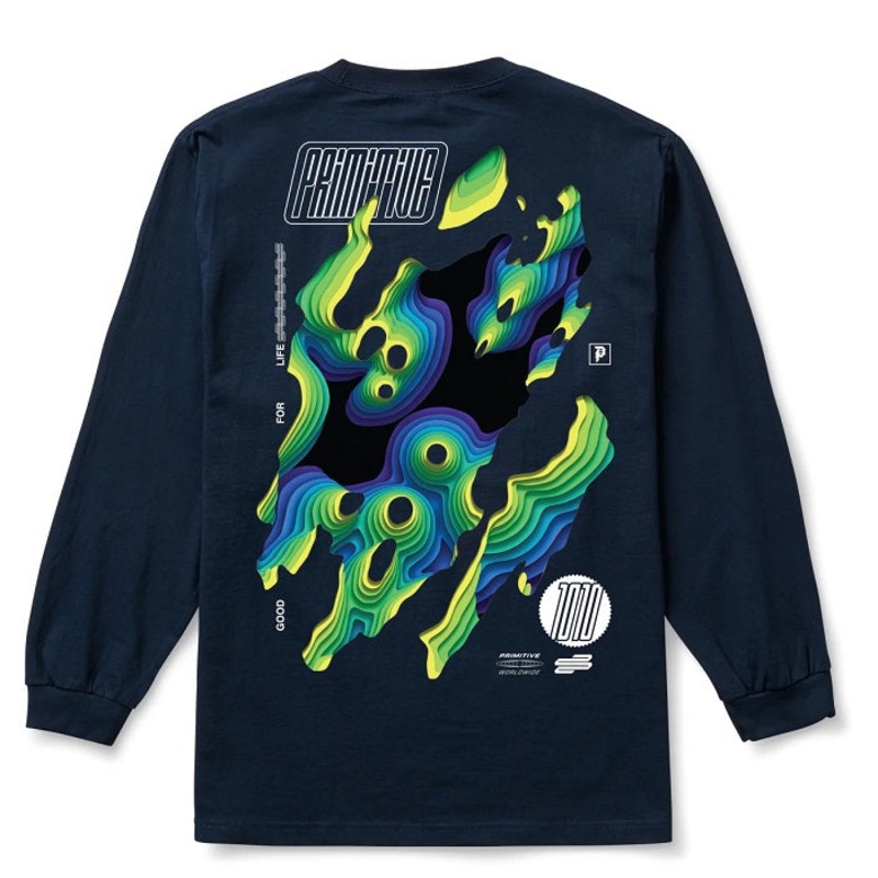 Primitive Abyss Long Sleeve T – Navy