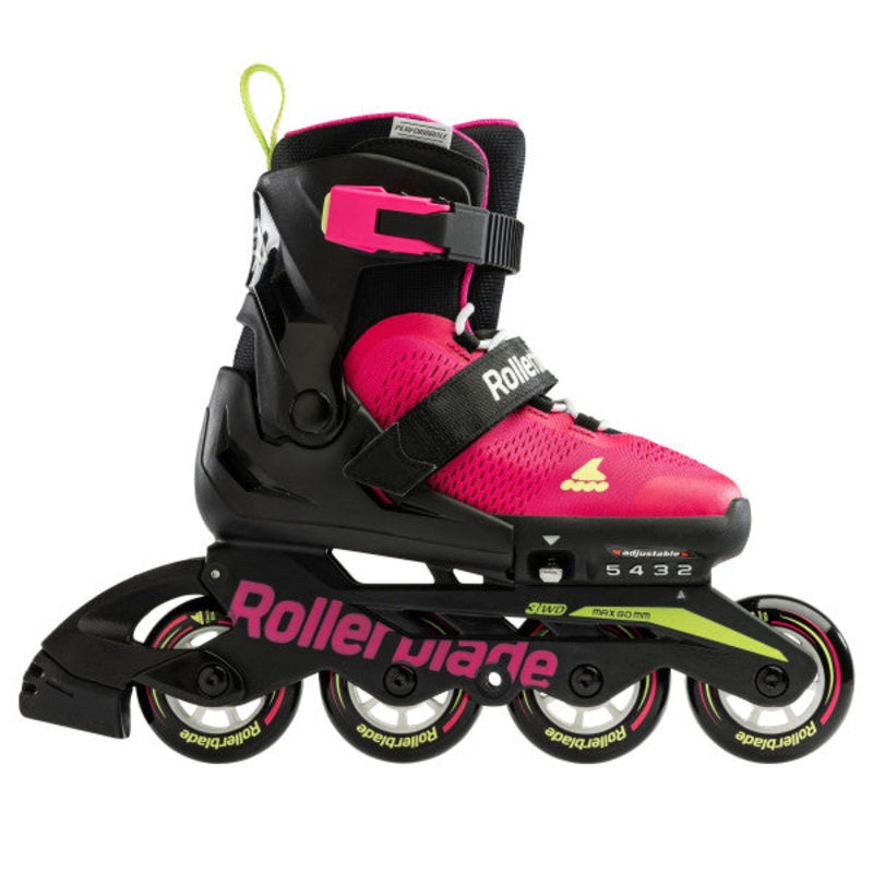 Rollerblade Microblade Adjustable Kids Skates – Pink/Green