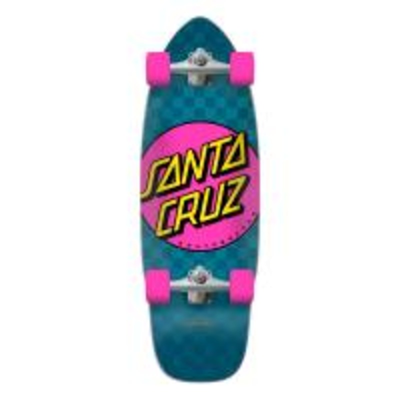 Santa Cruz Pink Dot Check Cut Back Surf Skate – 29.95