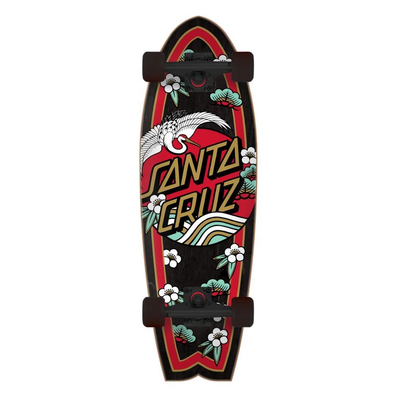 Santa Cruzer Crane Dot Shark Cruiser Skateboard – 8.8