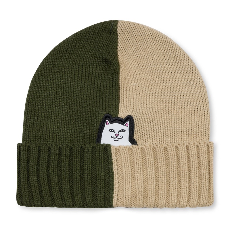 RIPNDIP Lord Nermal Split Beanie – Moss/Stone
