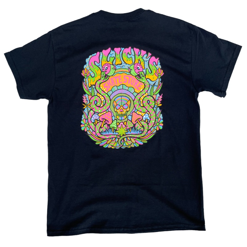 Slick’s Skate Store Dia De Muertos T-Shirt – Black