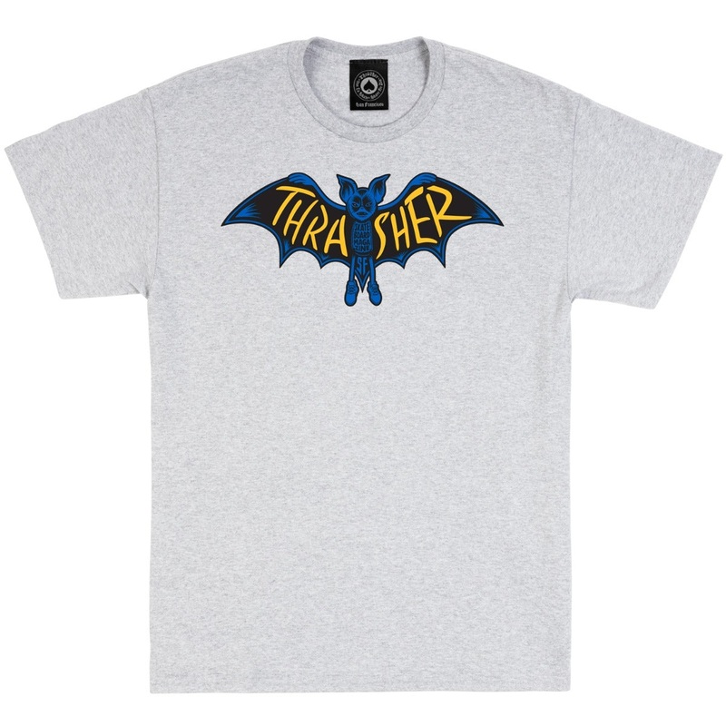 Thrasher Bat T-Shirt – Ash|S|M|L|XL