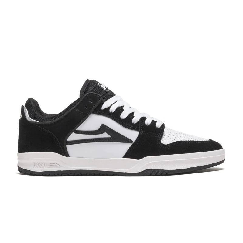 Lakai Telford Low Skate Shoes – Black/White Suede