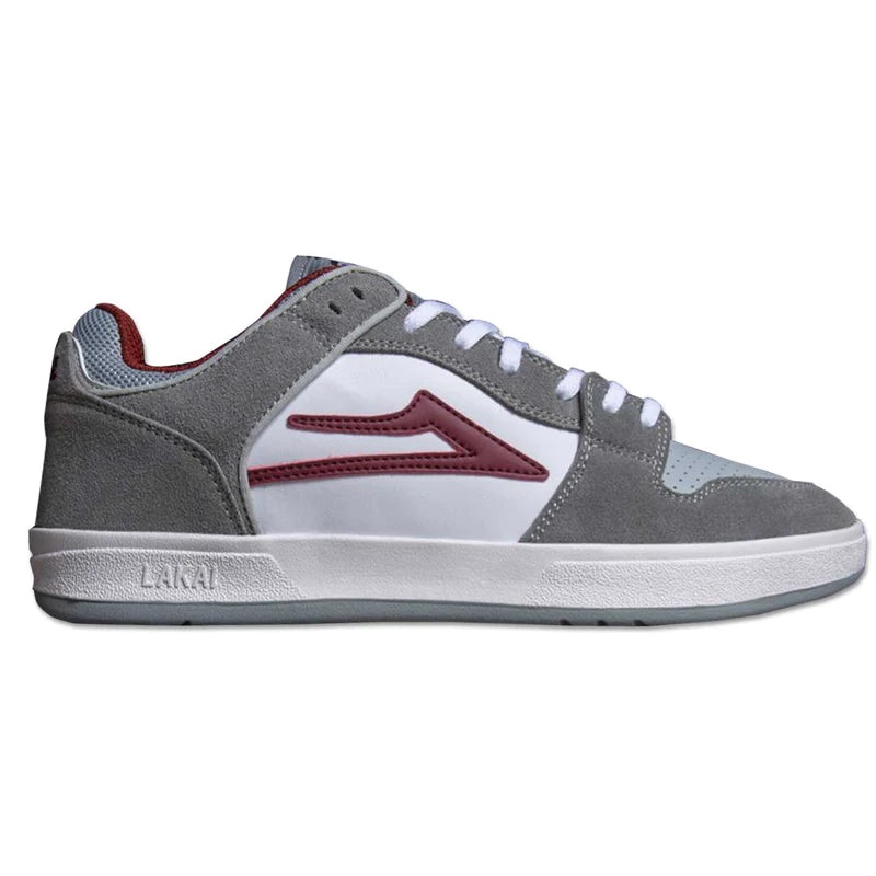 Lakai Telford Low SMU Skate Day Shoes – Grey/Burgundy
