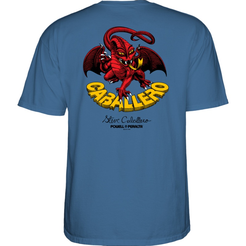 Powell Peralta Cab Classic Dragon II T Shirt – Slate Blue