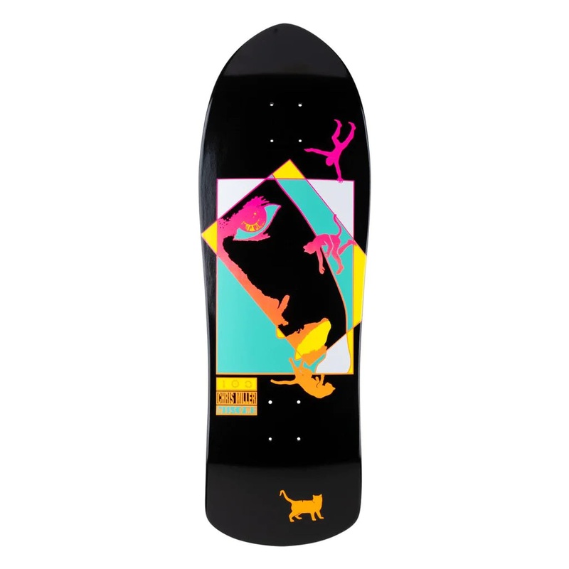 Welcome Chris Miller Faces on Crossbone Black Dip Skateboard Deck – 10