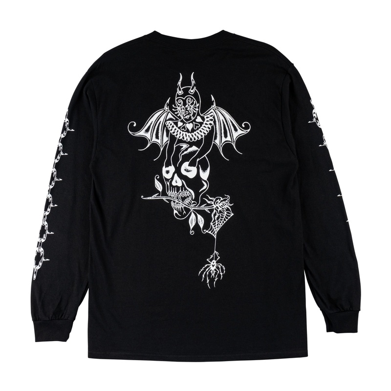 Welcome Angel Long Sleeve T-Shirt – Black