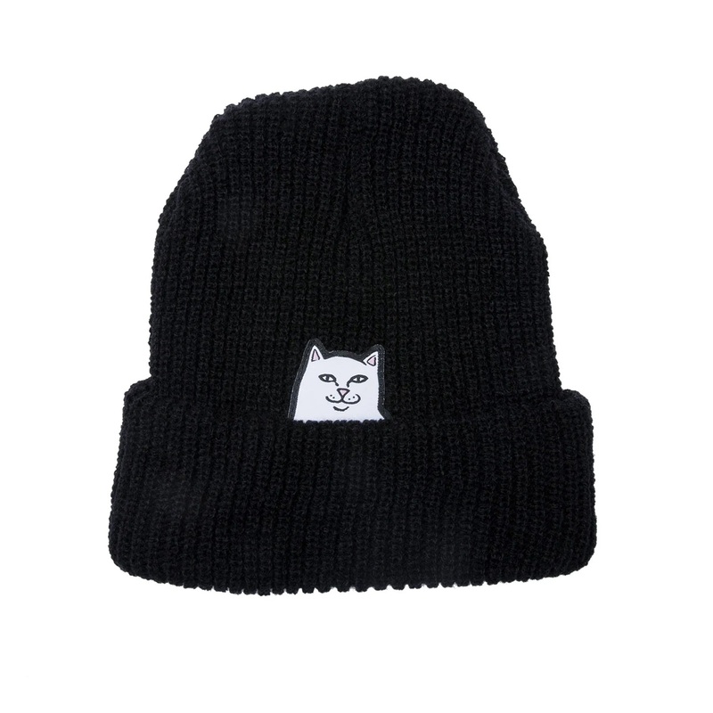 RIPNDIP Lord Nermal Ribbed Beanie – Black