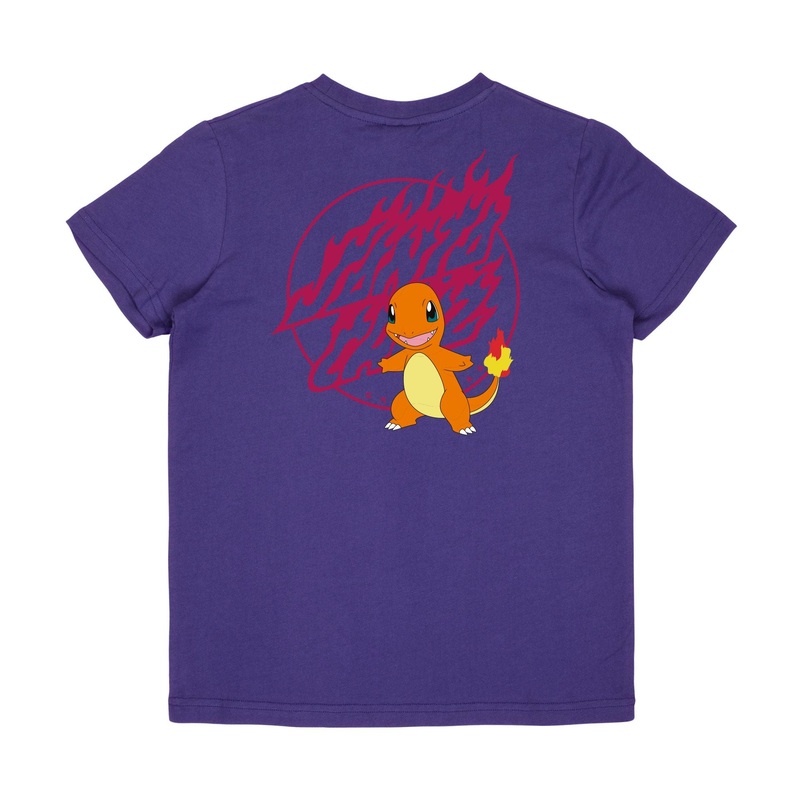 Santa Cruz X Pokmon Charmander Flame Dot Youth T-Shirt – Purple