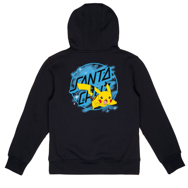 Santa Cruz X Pokmon Pikachu Spray Dot Youth Hoodie – Black