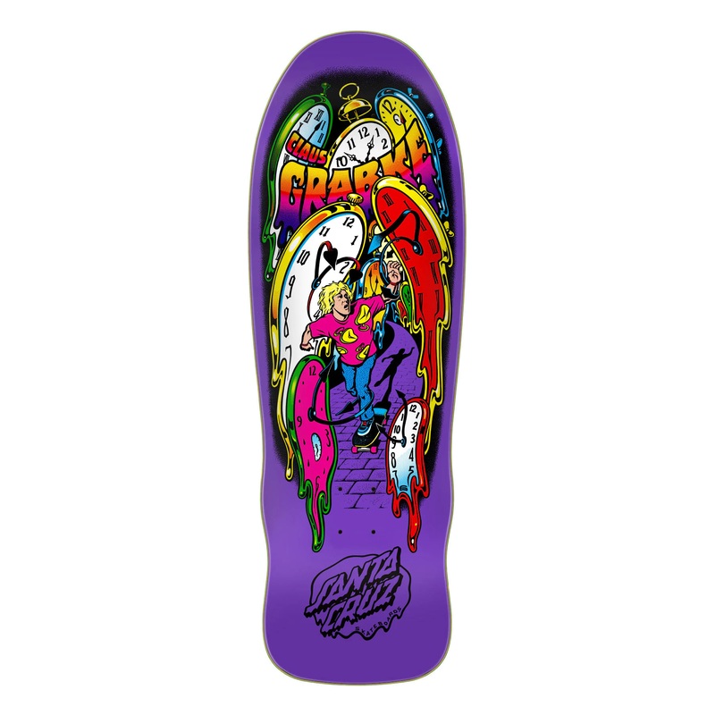 Santa Cruz Grabke Melting Clocks Reissue Skateboard Deck – 9.7
