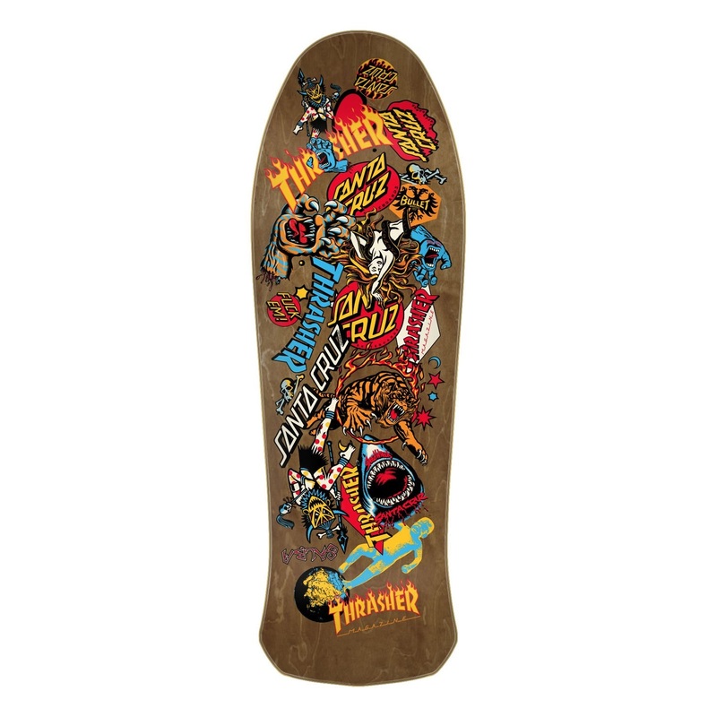 Santa Cruz X Thrasher Salba Oops Skateboard Deck – 10.4
