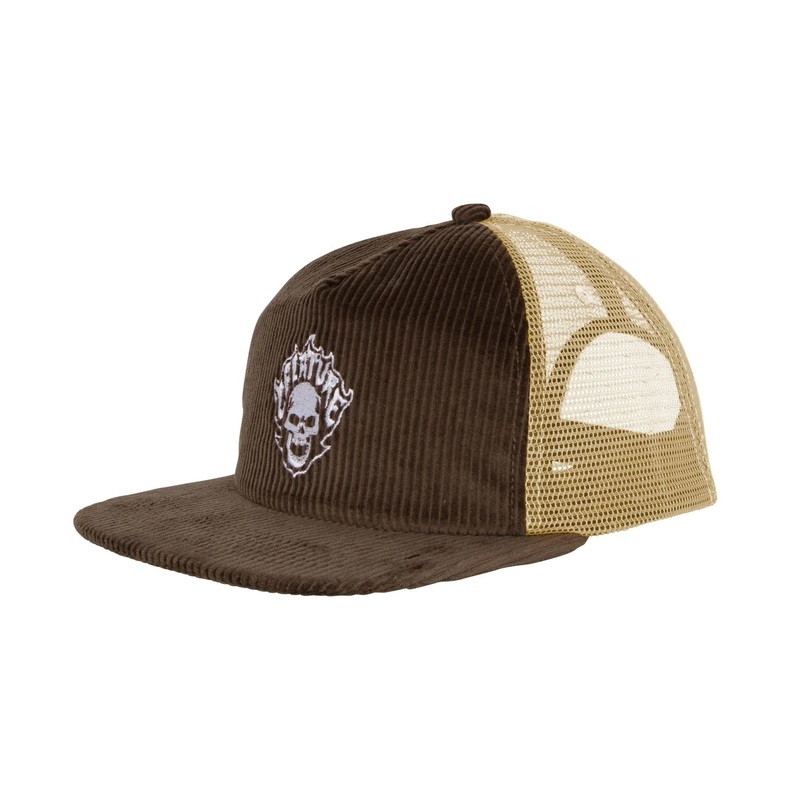Creature Bonehead Flame Mesh Cap – Brown/Tan