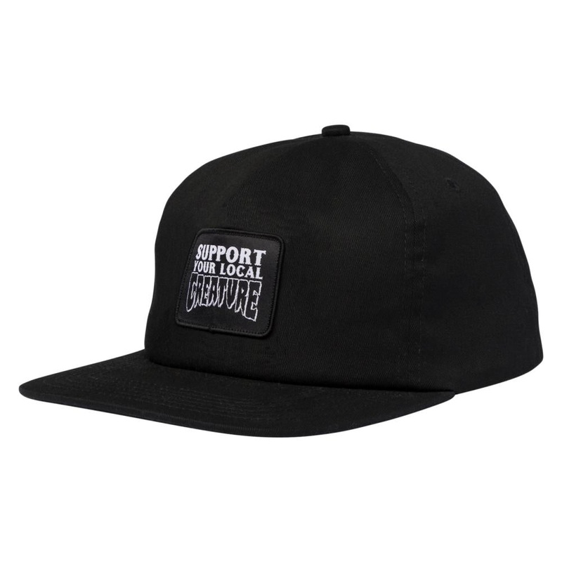 Creature Support Patch Snapback Cap – Black