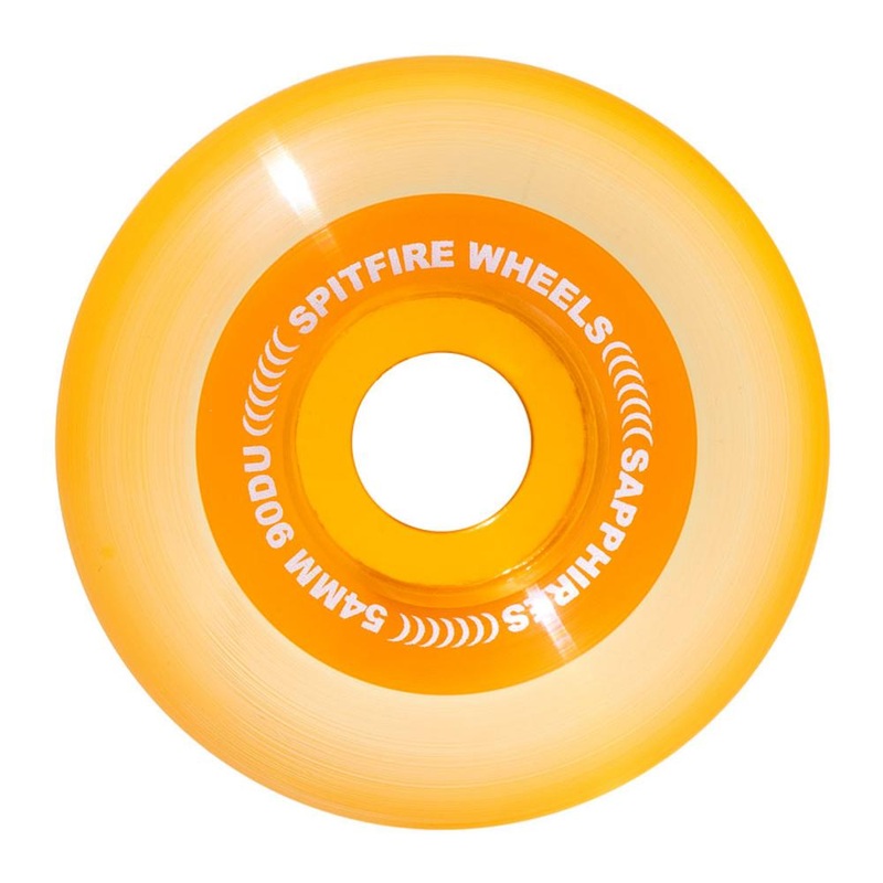 Spitfire Sapphires Orange Skateboard Wheels – 54mm 90D