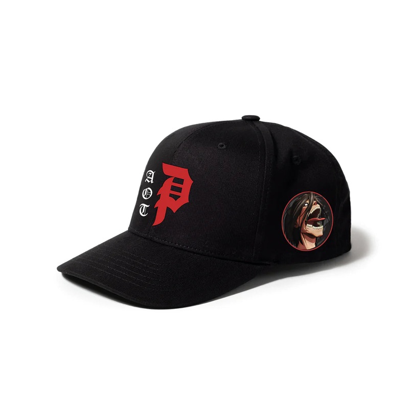 Primitive X Attack On Titan Titans Snapback – Black
