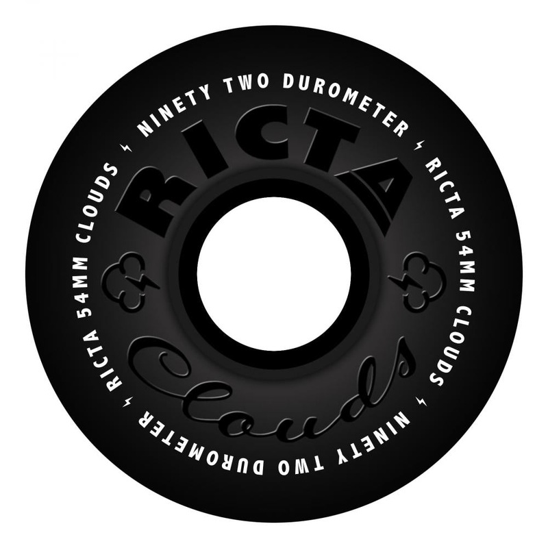 Ricta Clouds Skateboard Wheels Black/Black – 54mm 92a