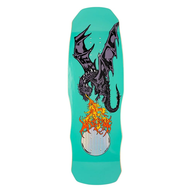 Welcome Fire Breather On Dark Lord Teal Skateboard Deck – 9.75