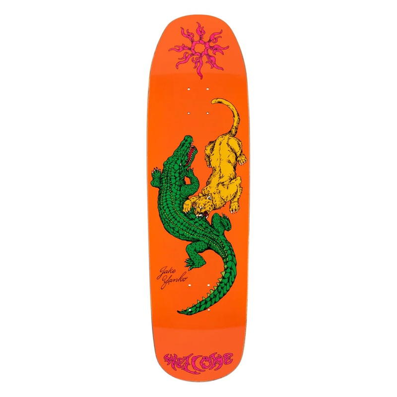 Welcome Jake Yanko Swamp Fight On Panther Orange Skateboard Deck – 9.0