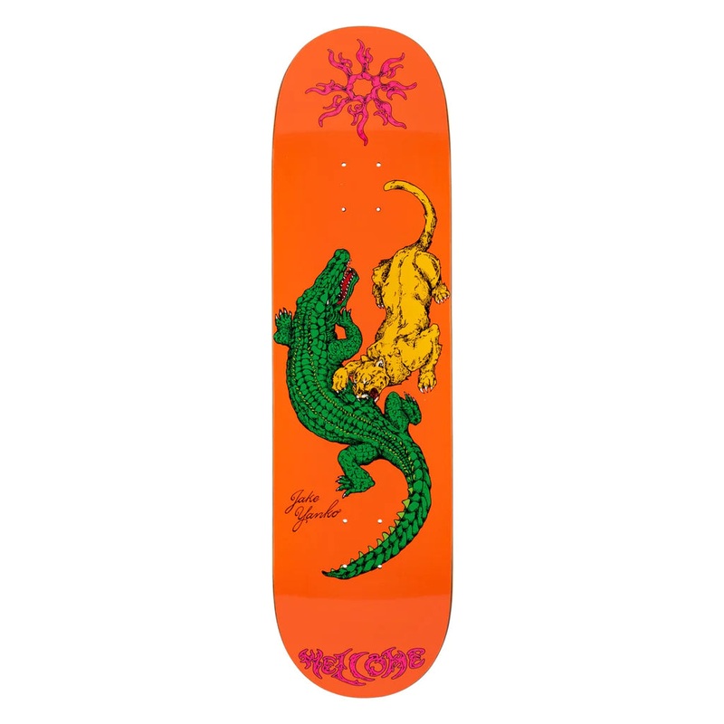Welcome Jake Yanko Swamp Fight On Popsicle Orange Skateboard Deck – 8.5