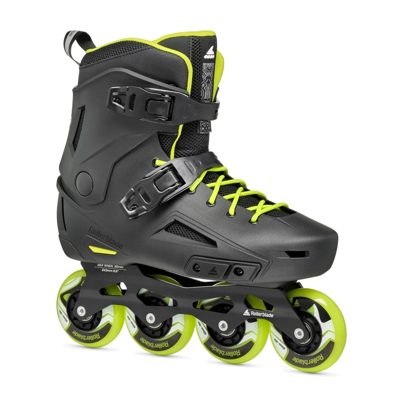 Rollerblade Lightning 80 Men’s Inline Skates – Black/Lime